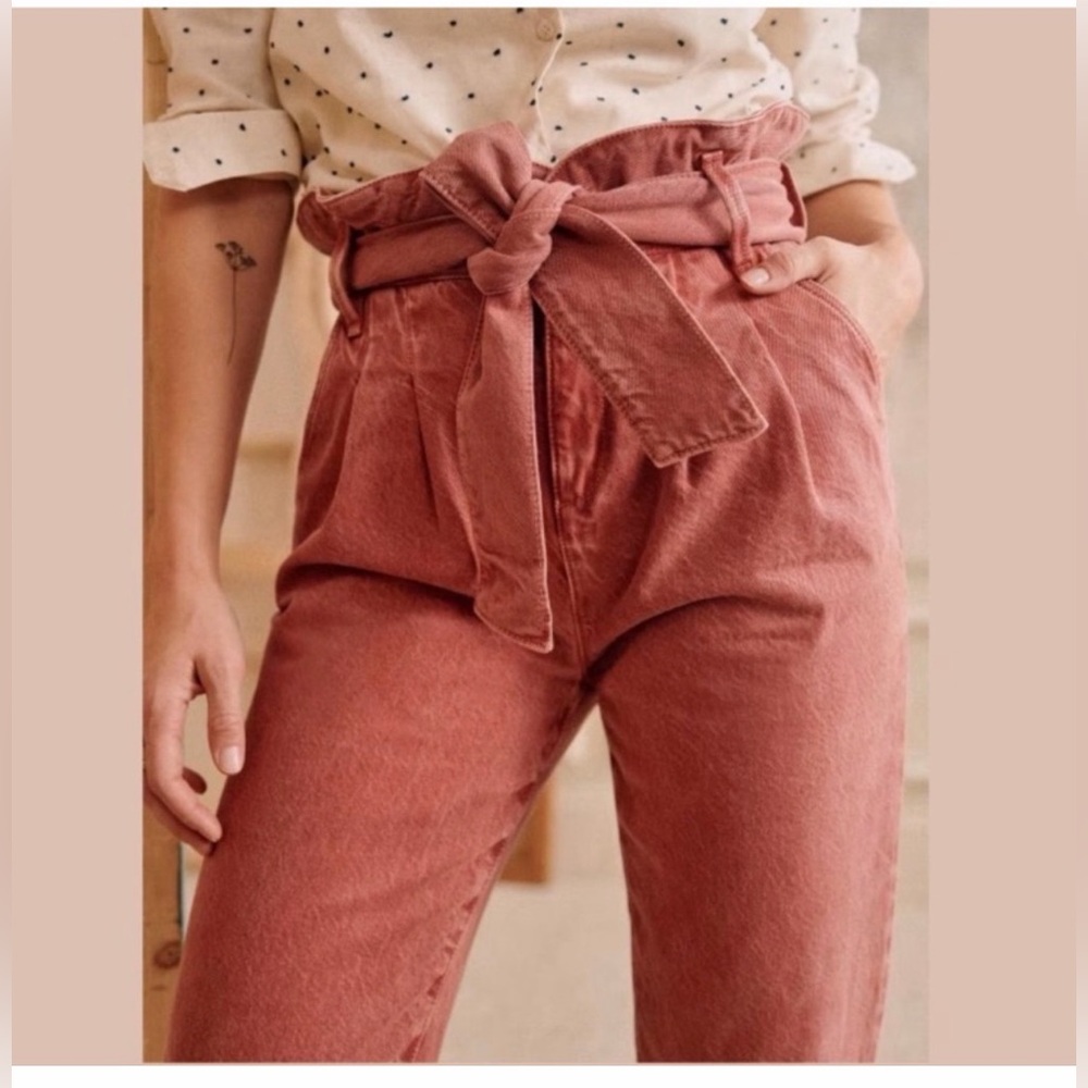 Sezane Austin Trousers in Rosewood color. Size Fr 34 | XS | US 2